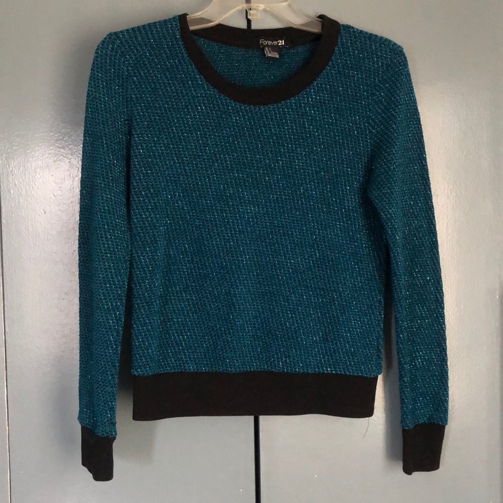 Blue & shiny sweater